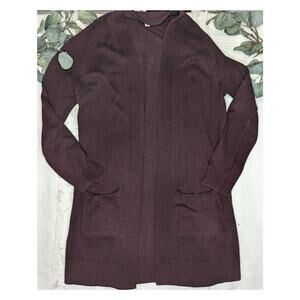 Nordstrom BP Long Open Sweater in Burgundy